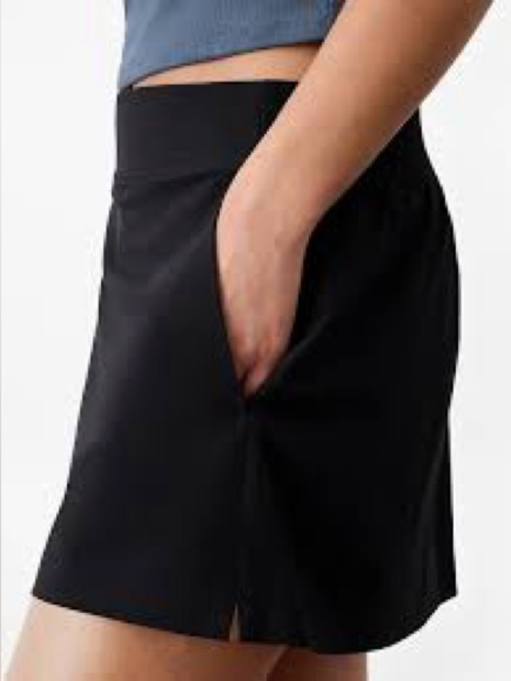 Athleta Brooklyn skirt skort black 14 womens barely worn travel casual stretch